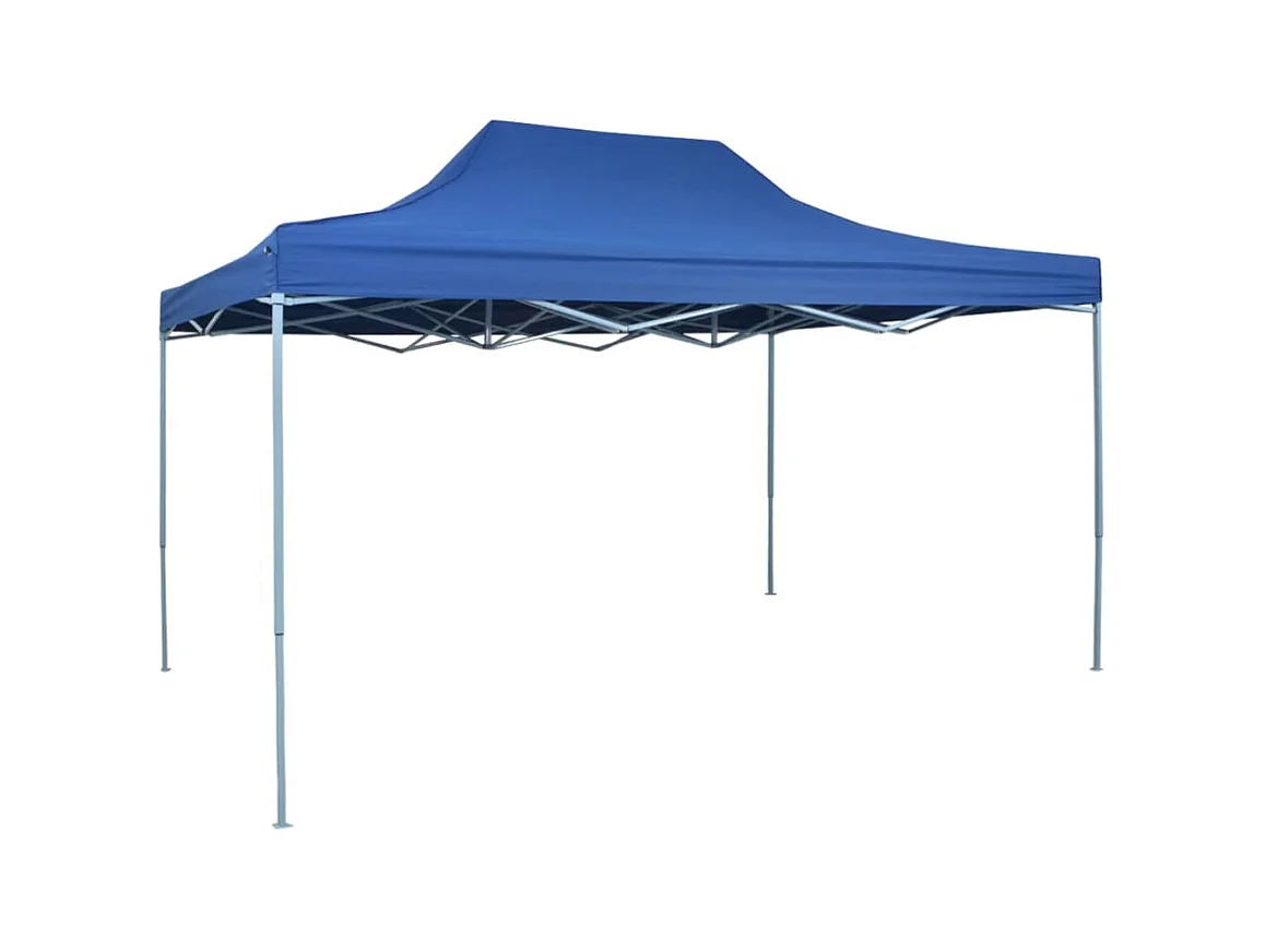 Tente de réception pliable professionnelle 3x4 m Acier Bleu