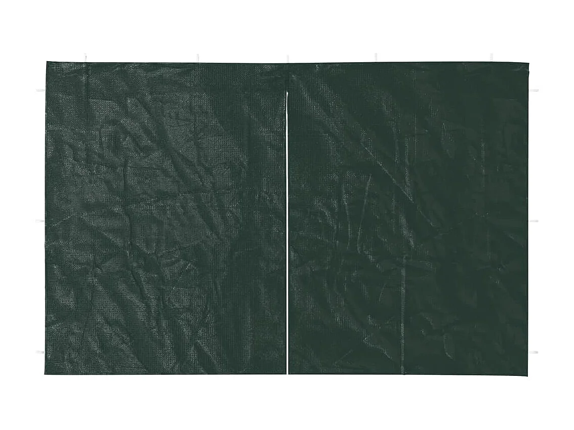 Paroi de tente réception 2 pcs avec fermeture éclair PE Vert
