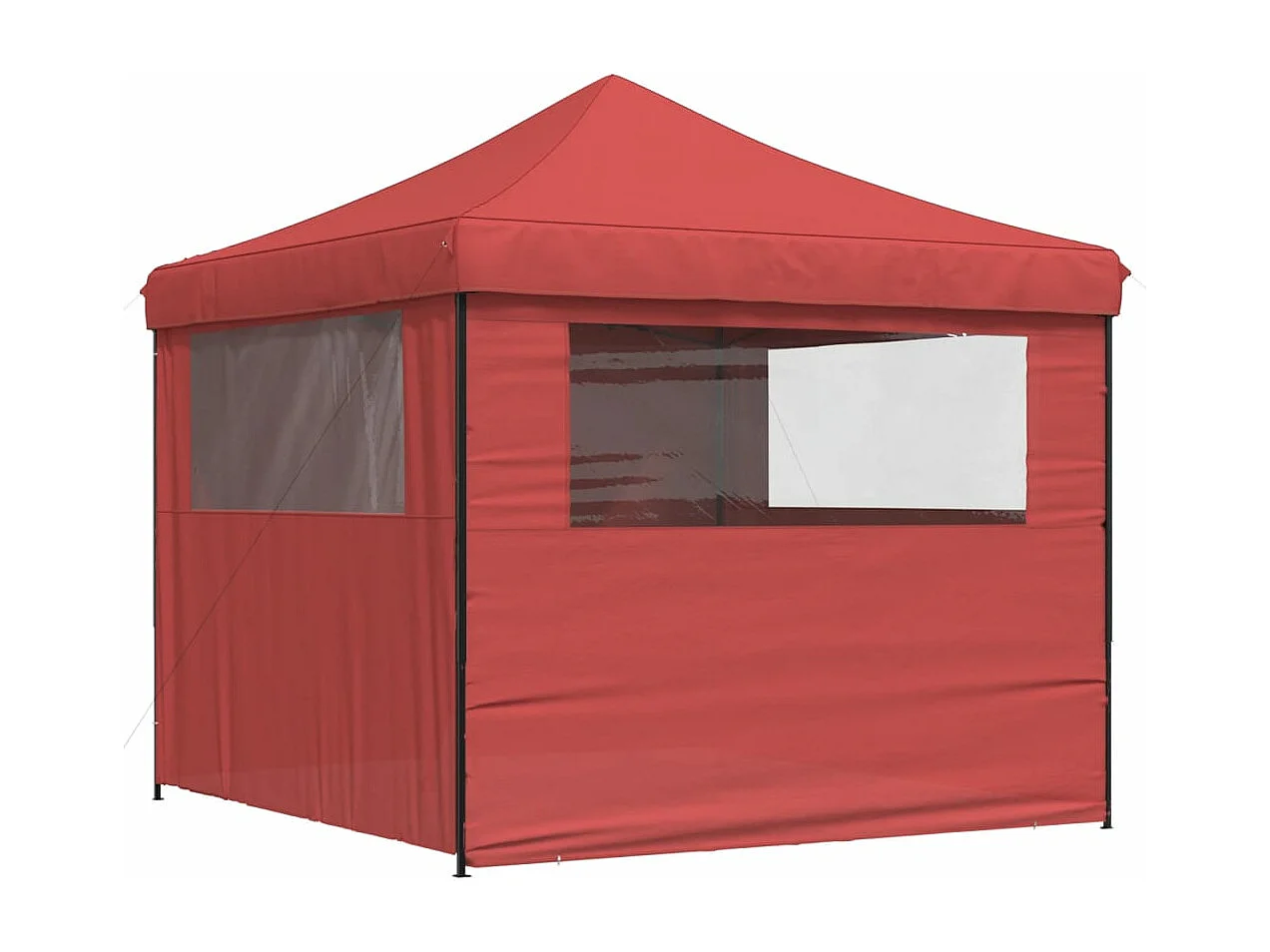 Tente de réception pliable escamotable avec 4 parois latérales