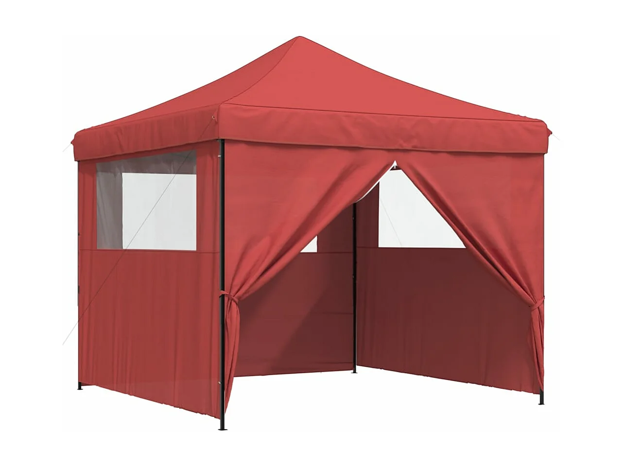 Tente de réception pliable escamotable avec 4 parois latérales