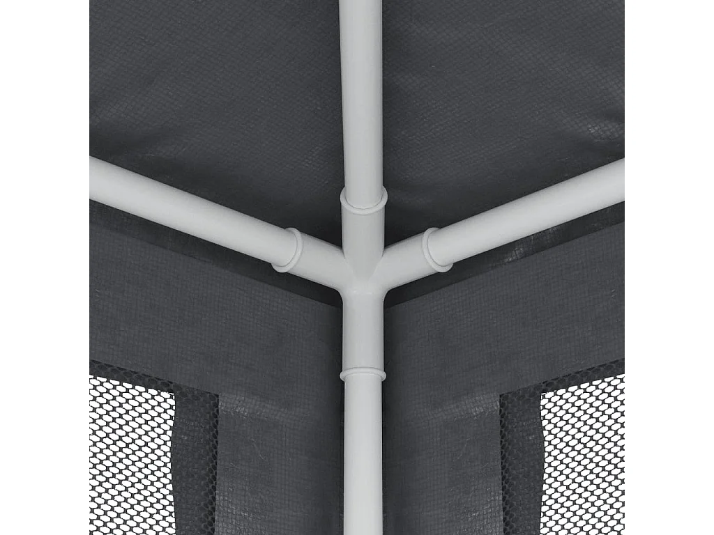 Tente de fête avec 6 parois latérales en maille Anthracite 3x6m