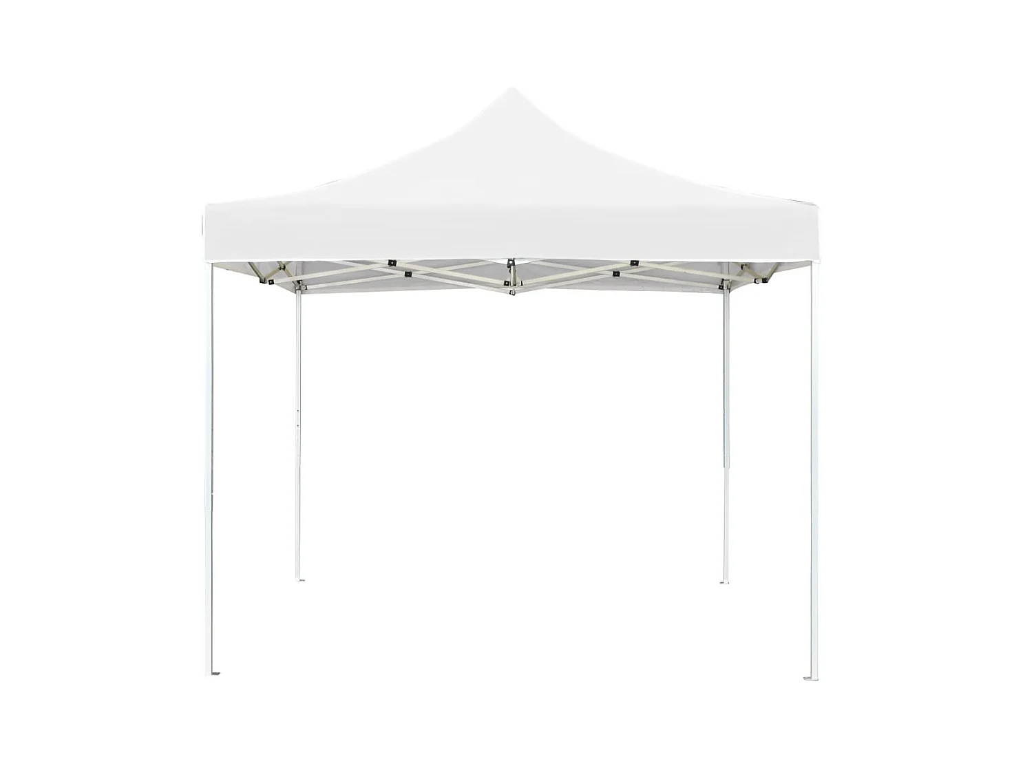 Tente de réception pliable Aluminium 3 x 3 m Blanc