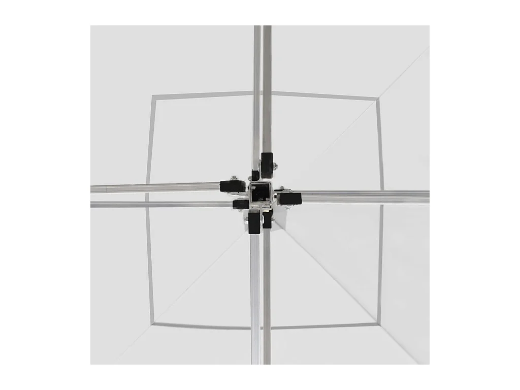 Tente de réception pliable Aluminium 3 x 3 m Blanc
