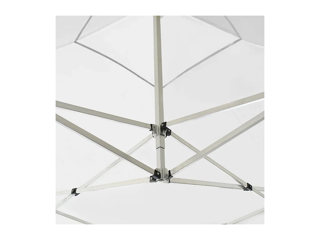Tente de réception pliable Aluminium 3 x 3 m Blanc