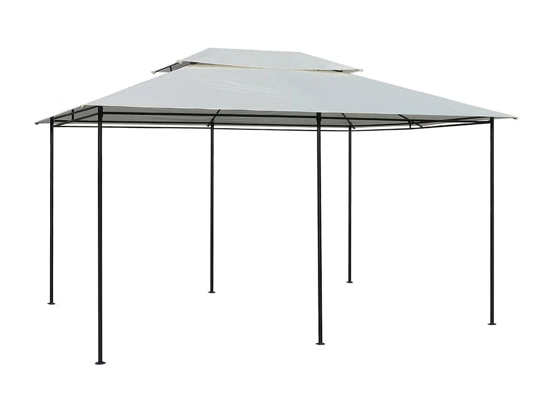 Tonnelle avec rideaux 4 x 3 m Blanc