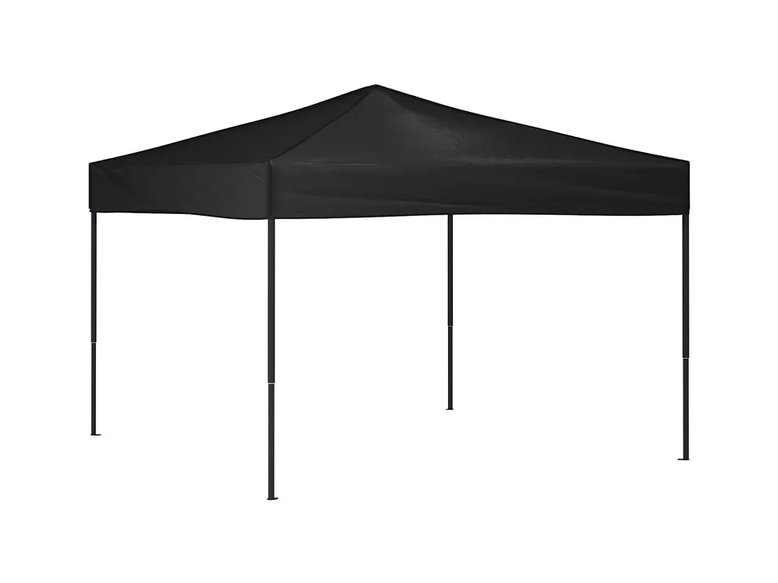 Partyzelt Faltbar Schwarz 3x3 m