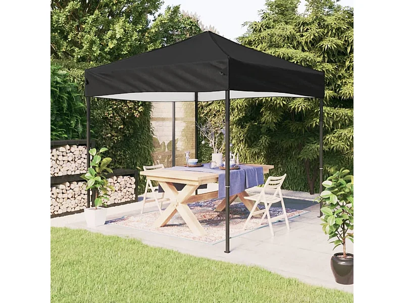 Partytent inklapbaar 3x3 m zwart