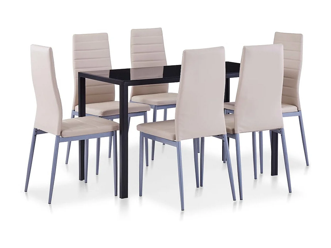 Conjunto de jantar cappuccino de 7 peças