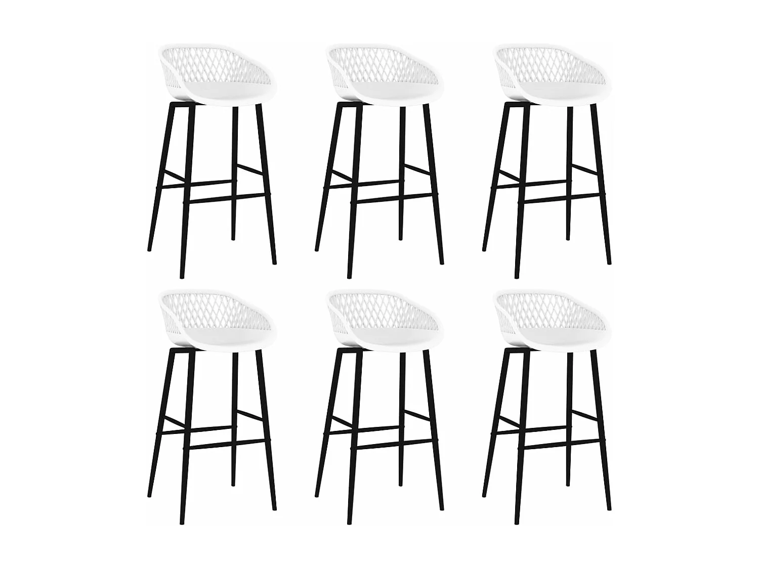 7-teiliges Bar-Set Schwarz und Weiß