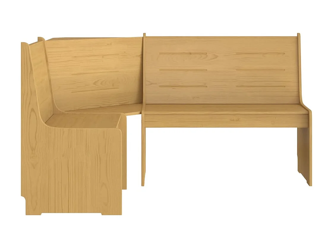 Ensemble à manger REINE 3 pcs marron miel bois de pin massif