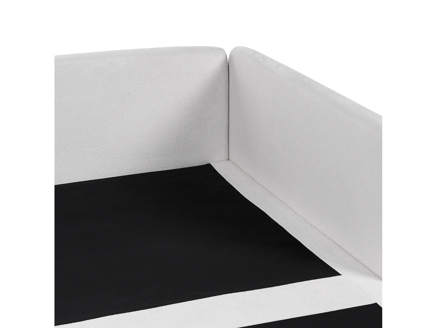 Canapé d'angle modulable 3 places EGERIS Tissu Gris clair Côté droite