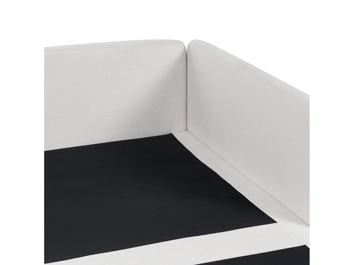 Canapé d'angle modulable 3 places EGERIS Tissu Beige clair Côté droite