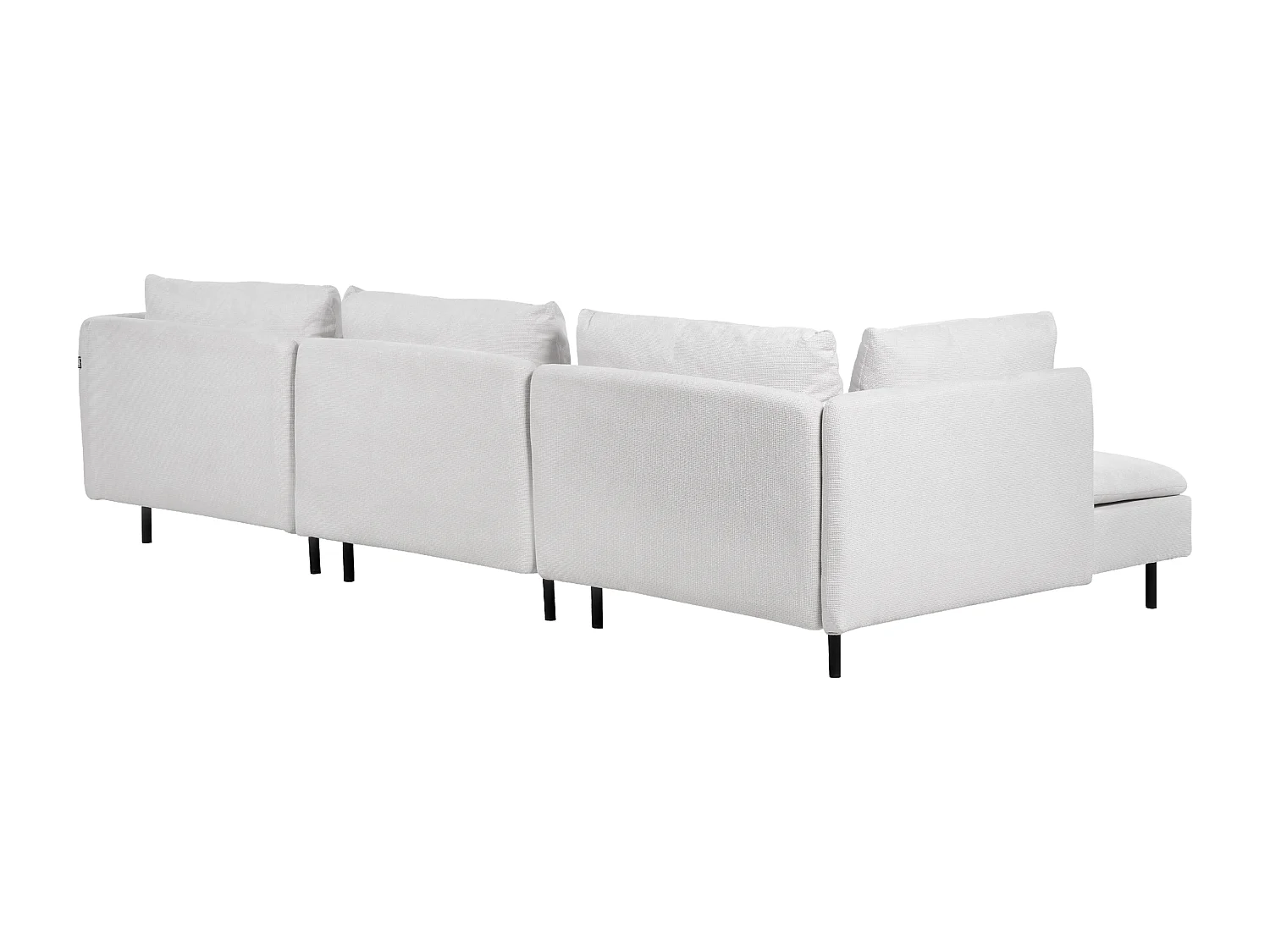 3-Sitzer Ecksofa L-Form Stoff grau modular mit Chaiselongue rechts Kissen Egeris