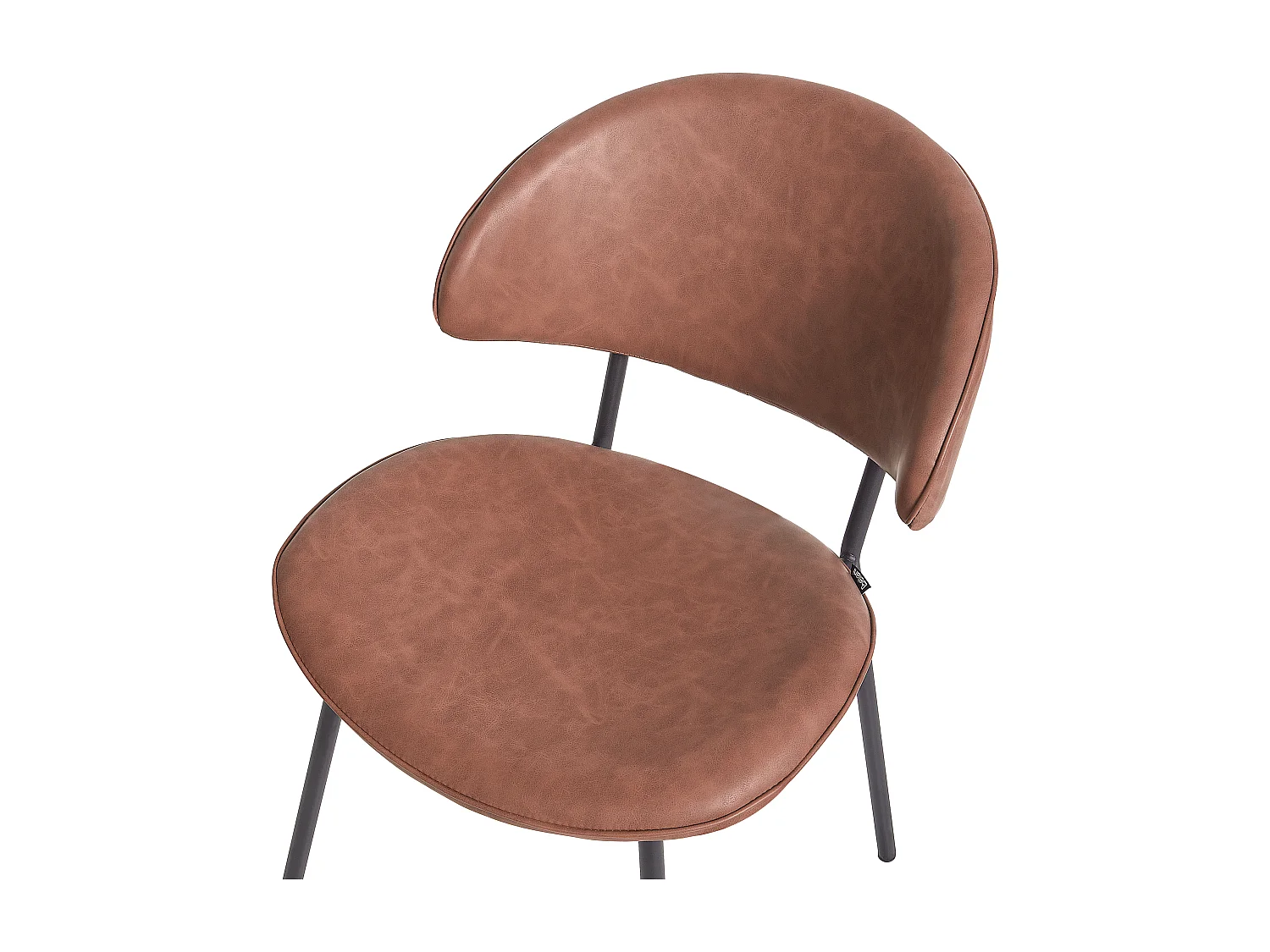 Set van 2 eetkamerstoelen KIANA Kunstleer Bruin