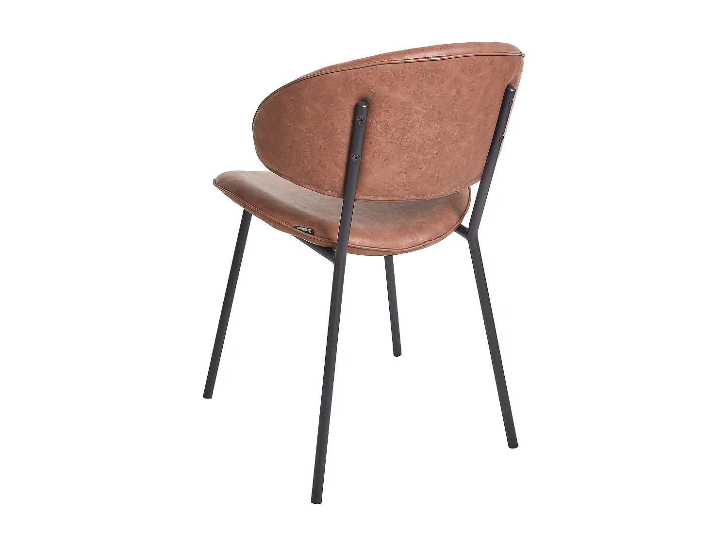 Set van 2 eetkamerstoelen KIANA Kunstleer Bruin