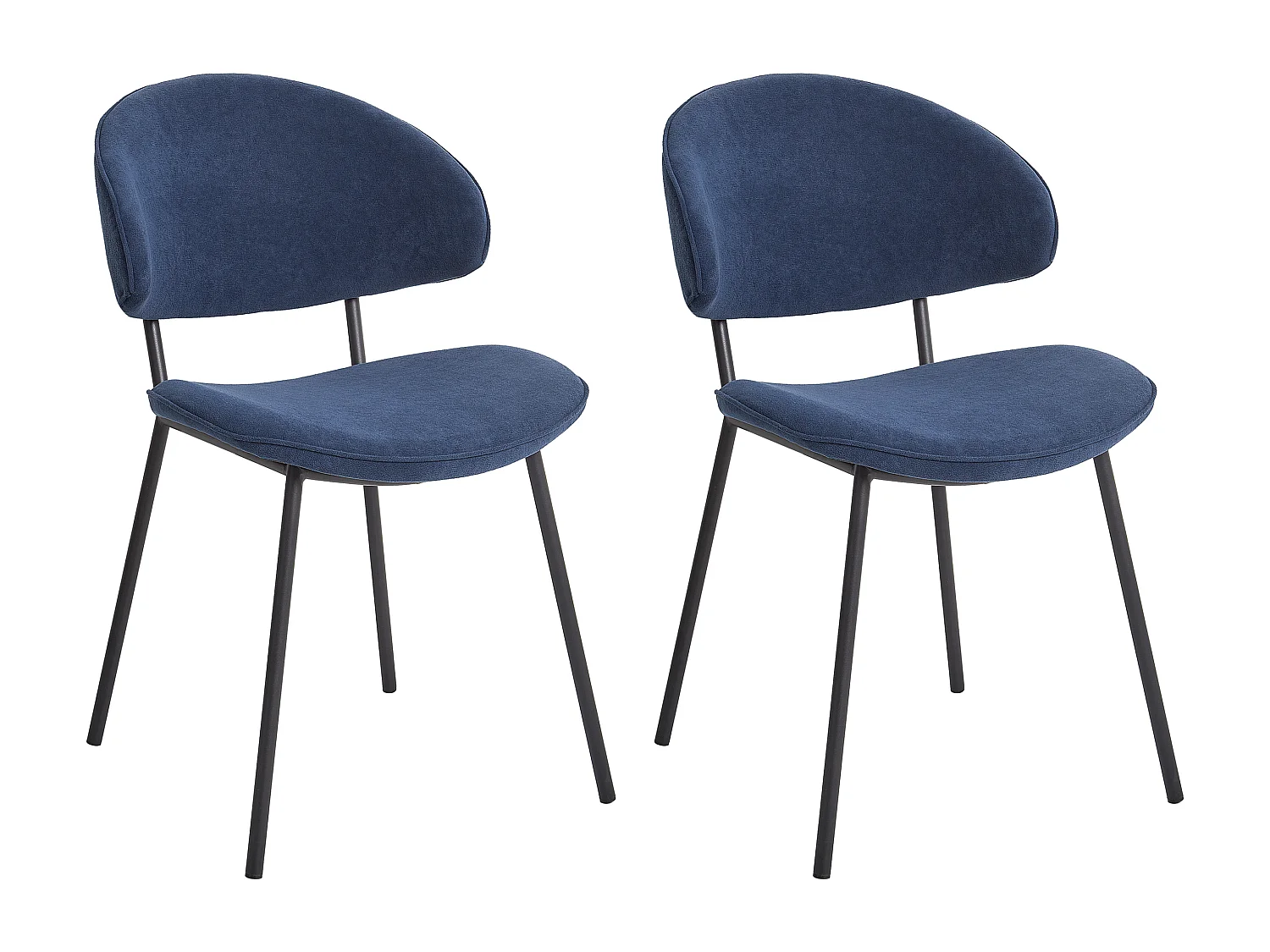 Lot de 2 chaises de salle à manger KIANA Bleu foncé