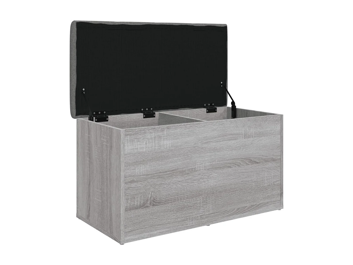 Sonoma grijze opbergbank 82x42x45 cm Bewerkt hout