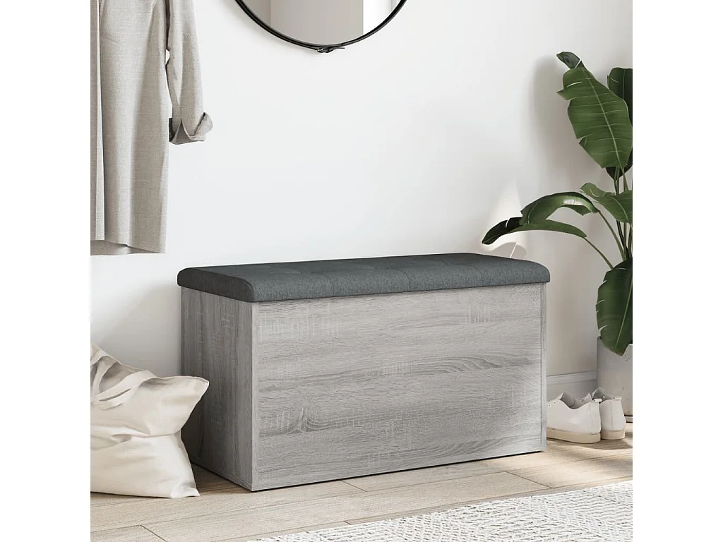 Banc de rangement sonoma gris 82x42x45 cm Bois d'ingénierie