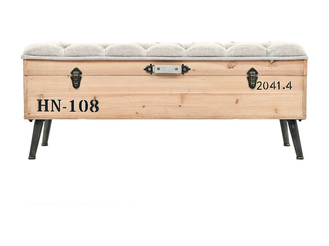 Banc de rangement 110 cm Bois de sapin massif