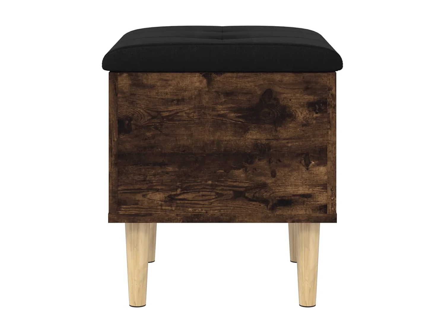 Banc de rangement chêne fumé 42x42x46 cm bois d'ingénierie
