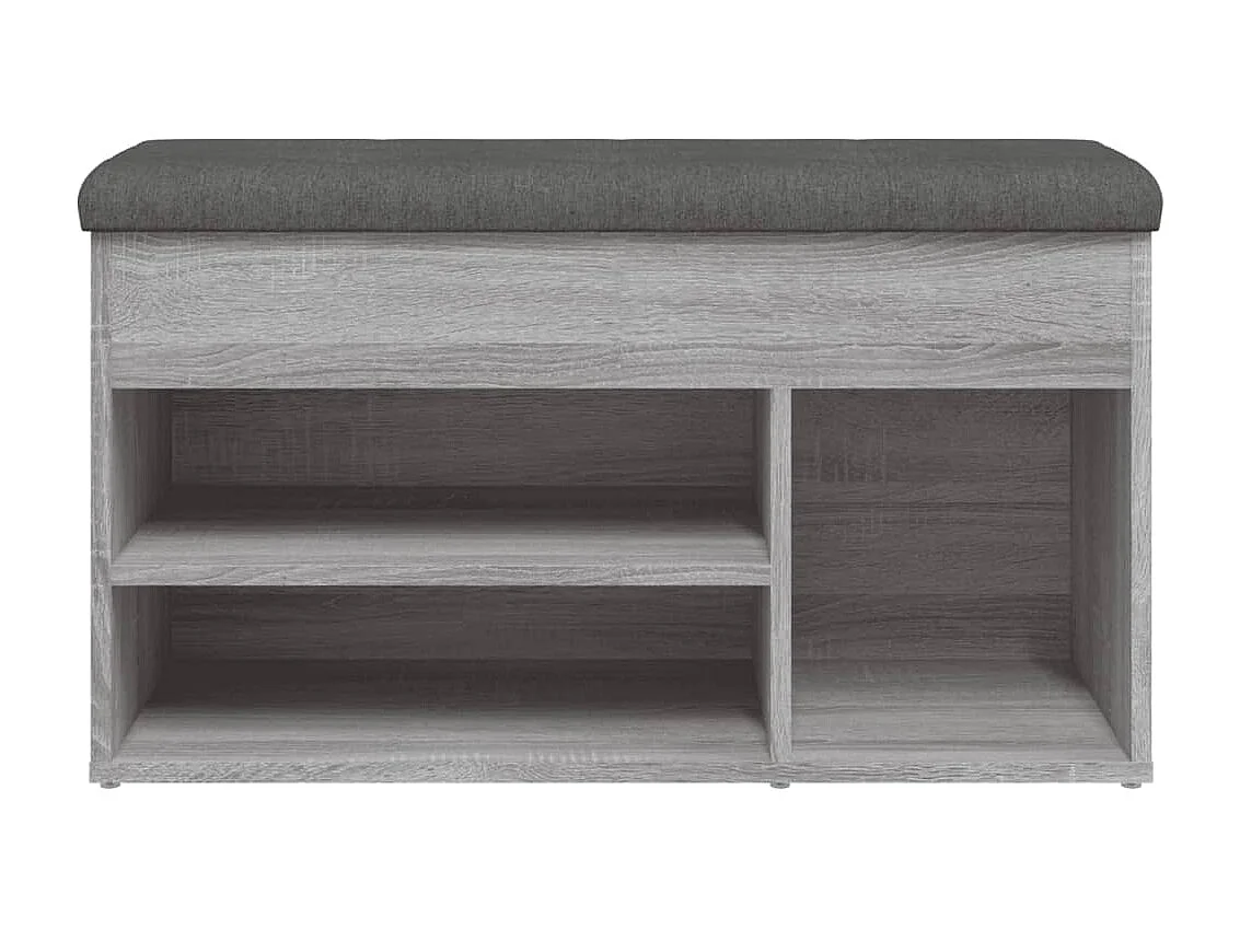 Banc à chaussures sonoma gris 82x32x45,5 cm bois d'ingénierie