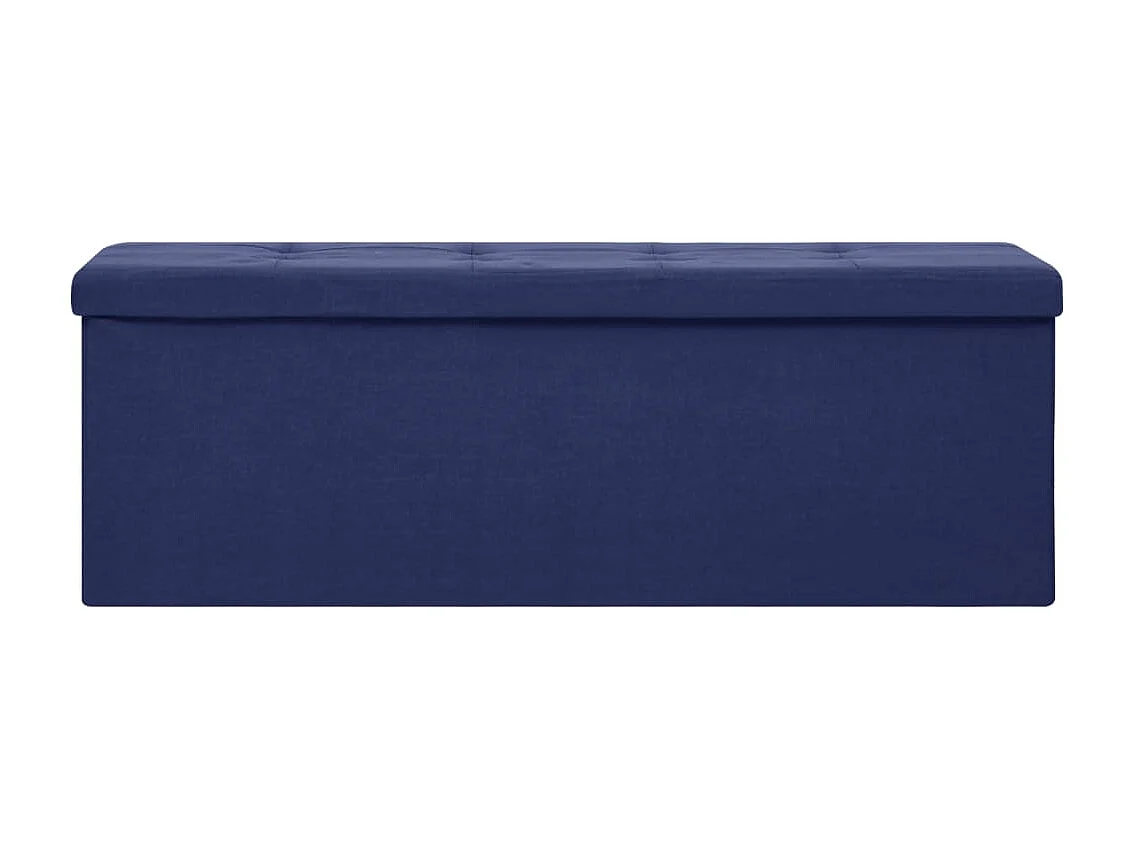 Opvouwbare opbergbank blauw kunstlinnen