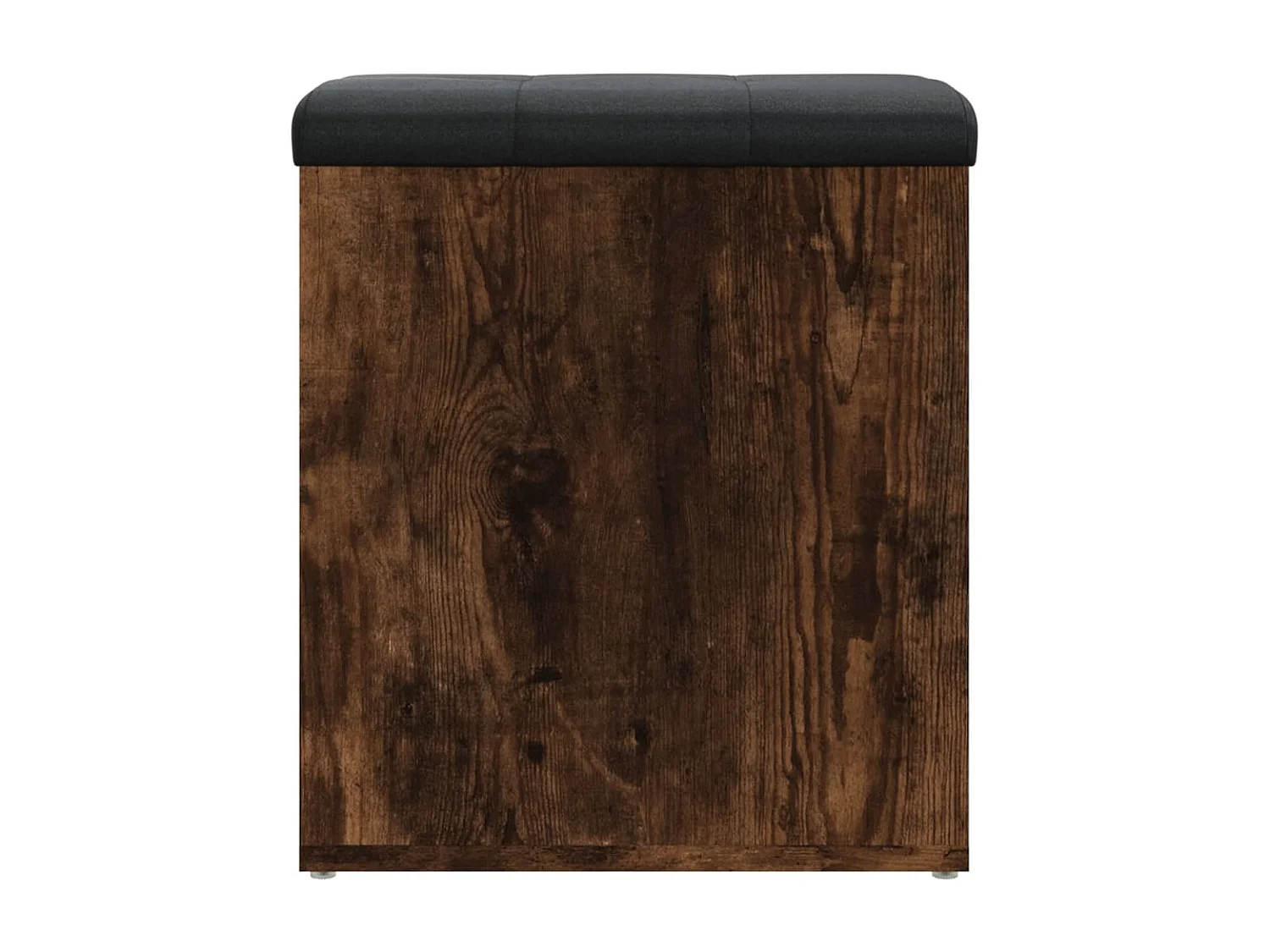 Panca contenitore in rovere affumicato 42x42x45 cm in derivati del legno