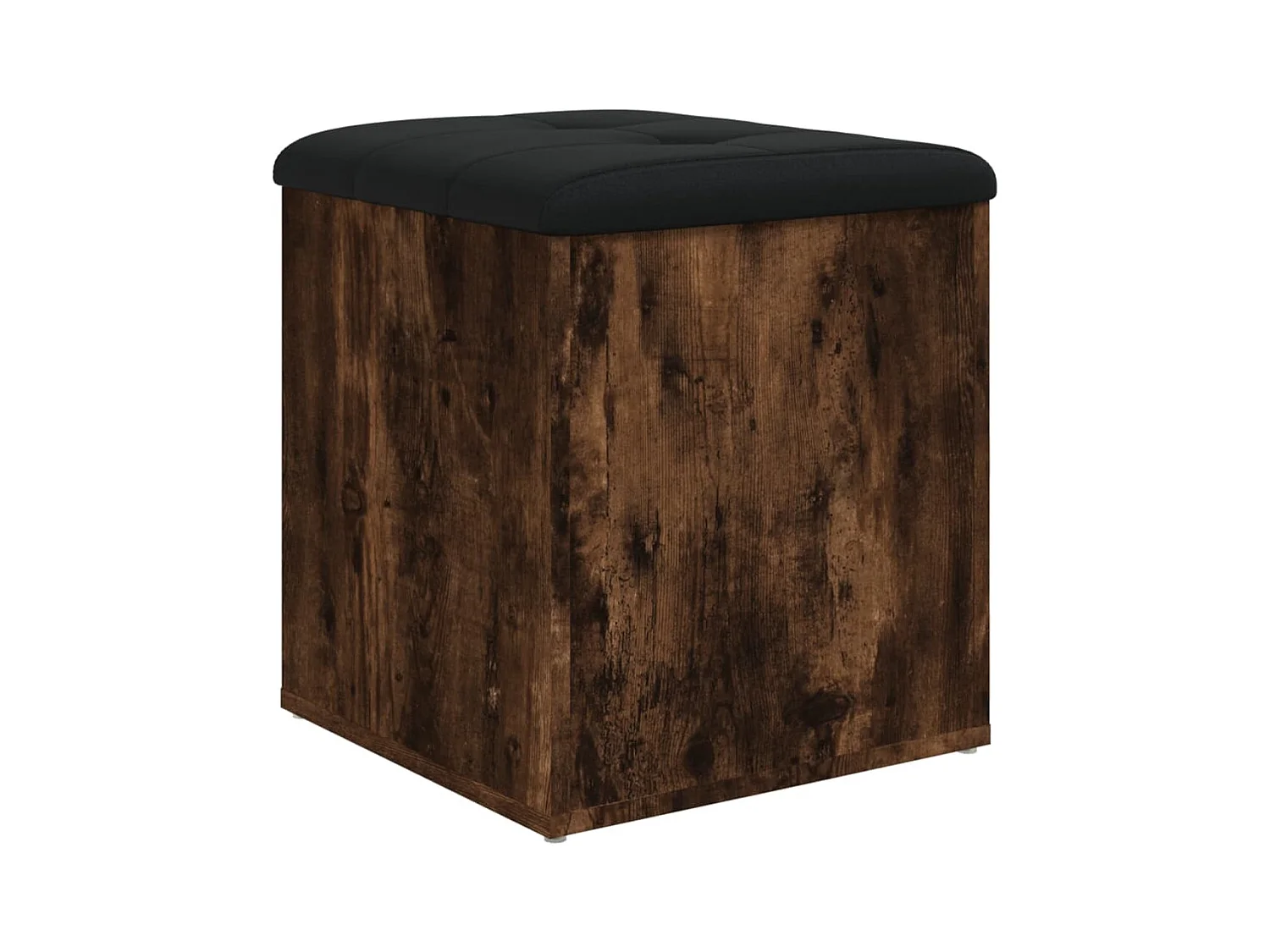 Panca contenitore in rovere affumicato 42x42x45 cm in derivati del legno