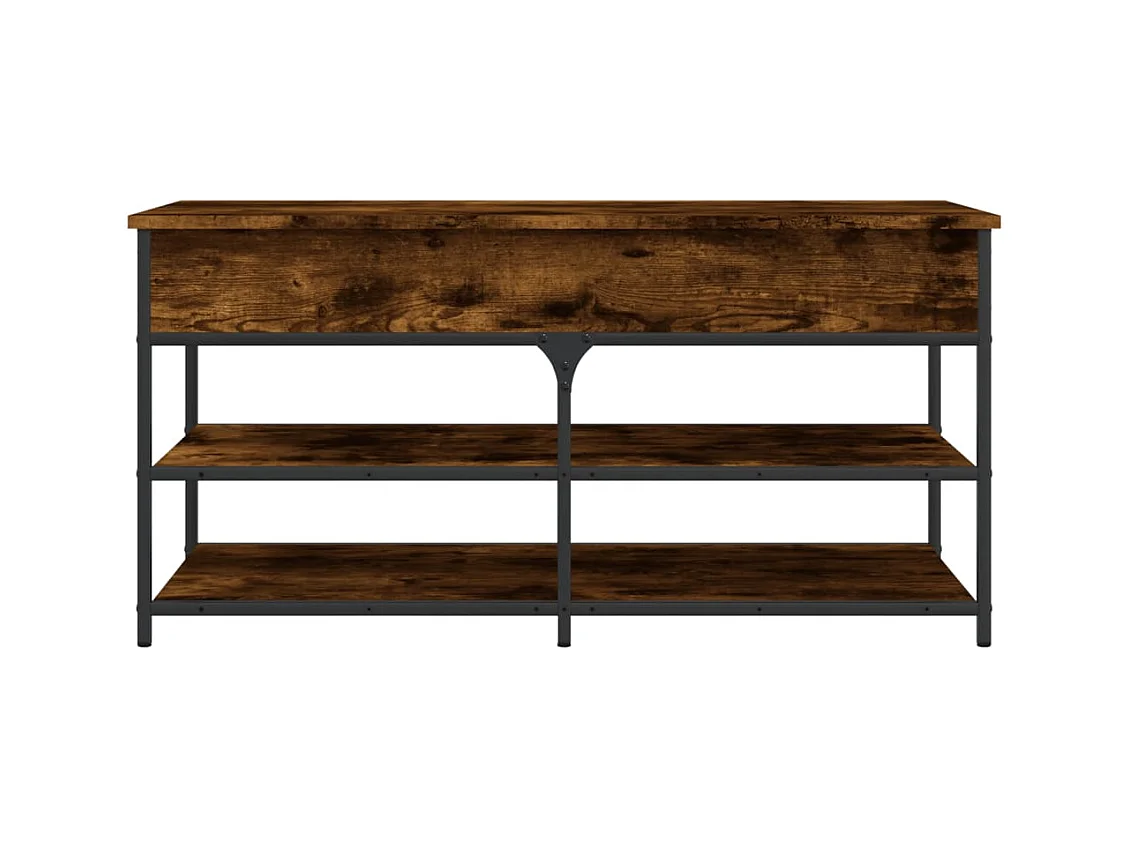 Panca per scarpe rovere affumicato 100x42,5x50 cm in multistrato