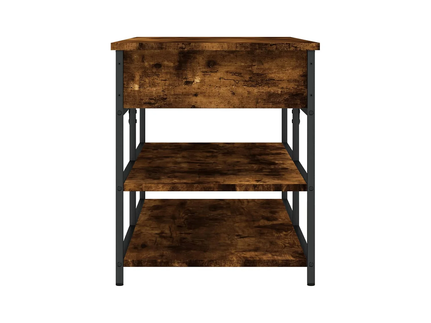 Panca per scarpe rovere affumicato 100x42,5x50 cm in multistrato