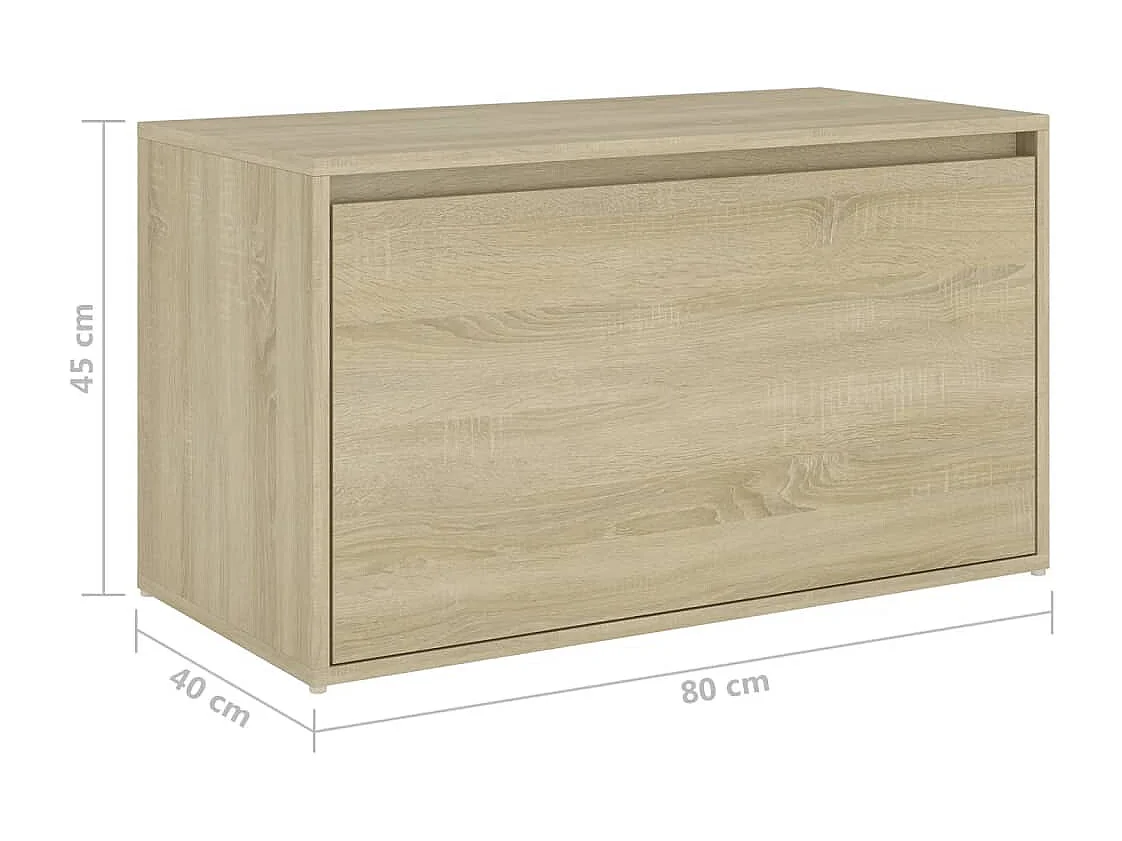 Banco de entrada 80x40x45 cm roble Sonoma Madera contrachapada