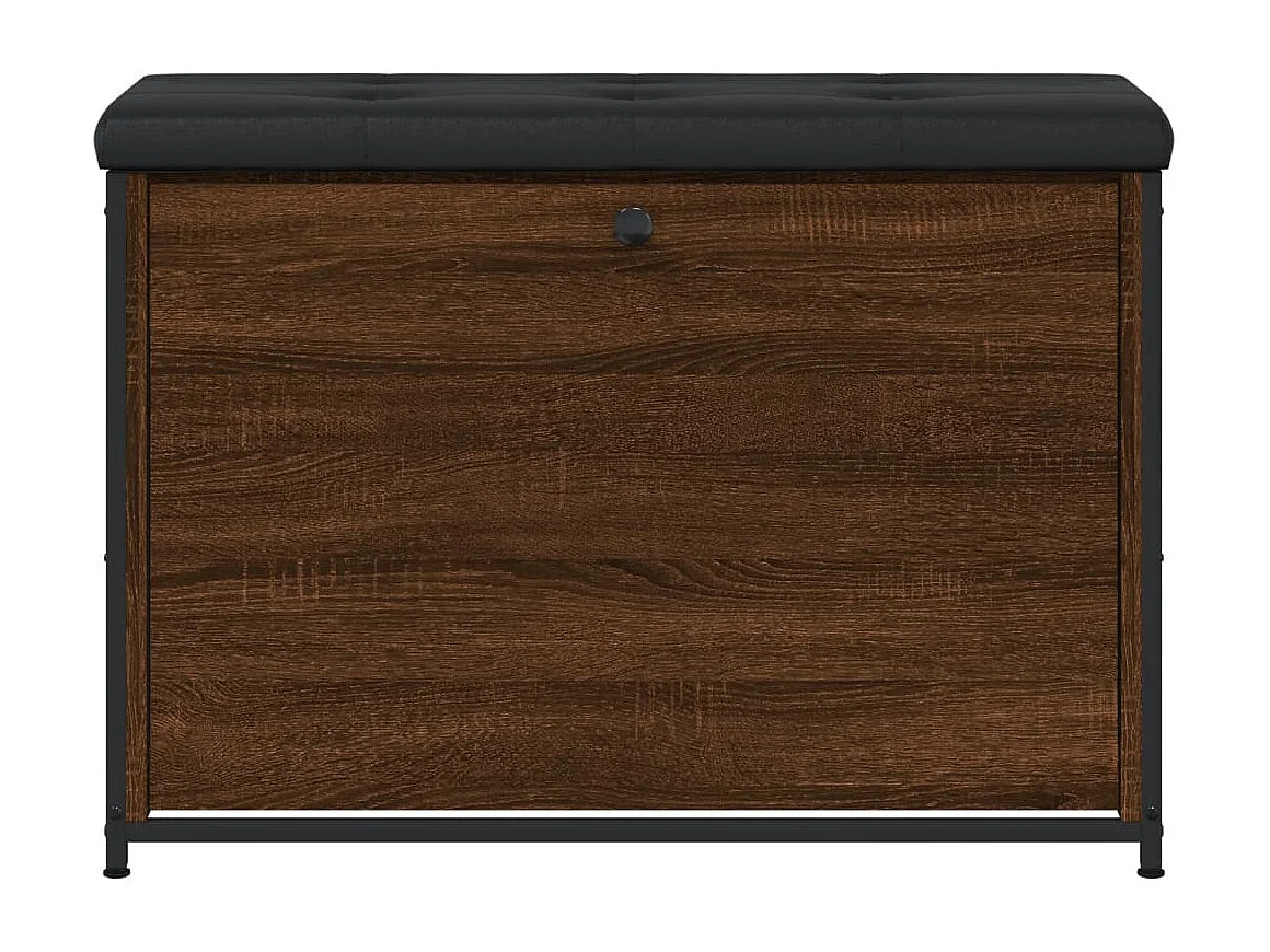 Banc à chaussures avec tiroir rabattable chêne fumé 82x32x56 cm