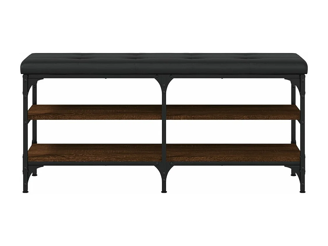 Banco de sapatos de carvalho marrom 102x32x47 cm madeira trabalhada