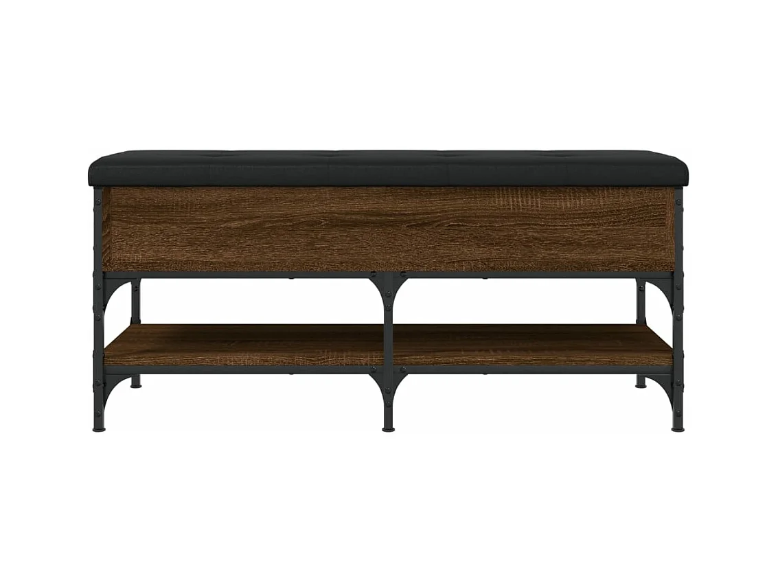 Banc à chaussures chêne marron 102x42x45 cm bois d'ingénierie