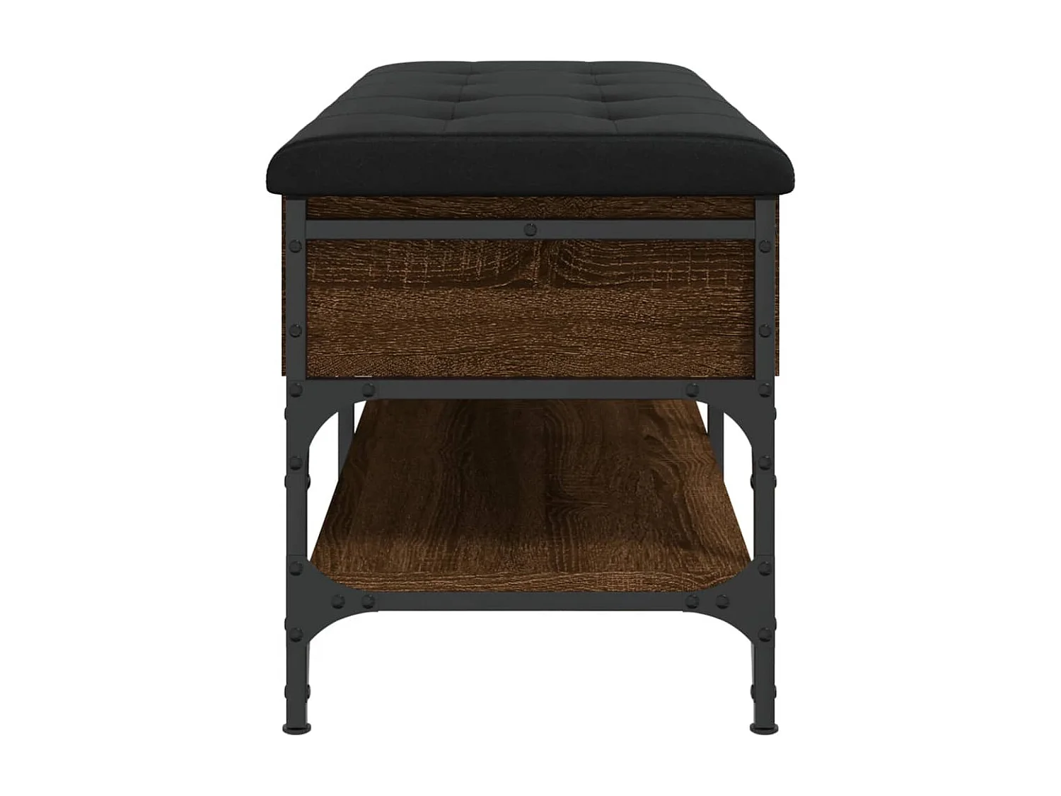 Banc à chaussures chêne marron 102x42x45 cm bois d'ingénierie