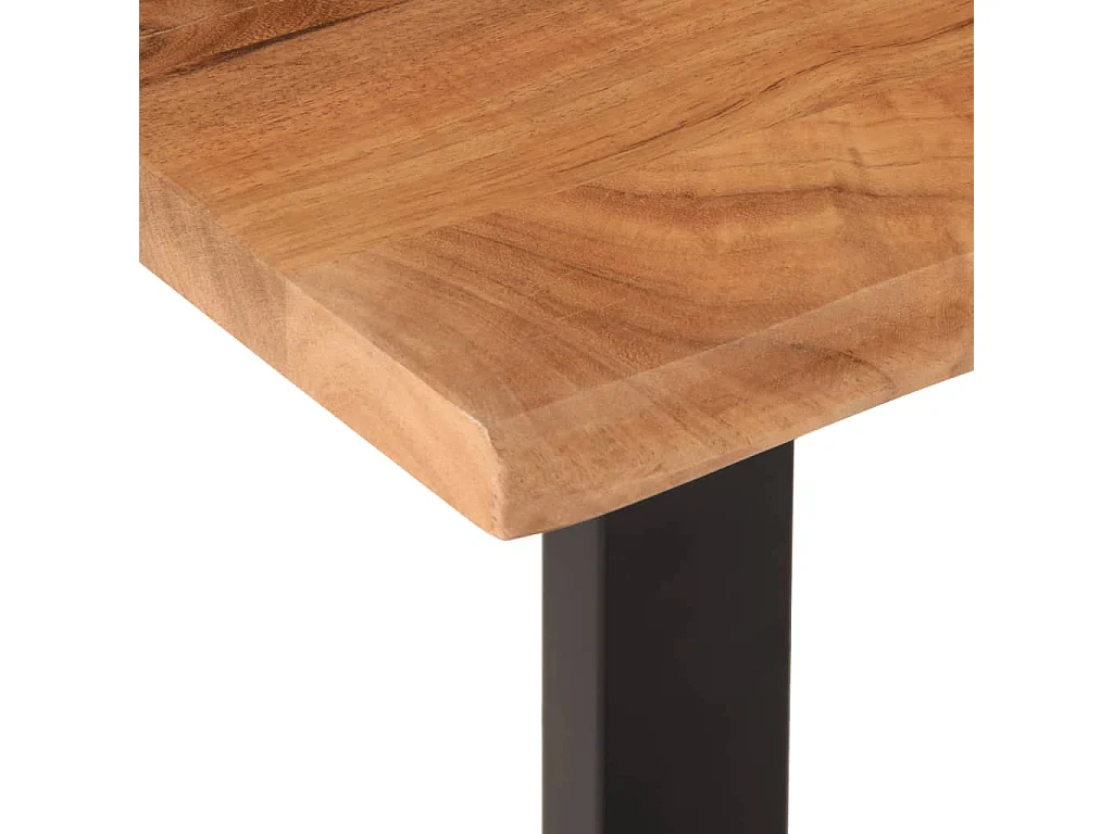 Banco 160 cm madera maciza de acacia y acero