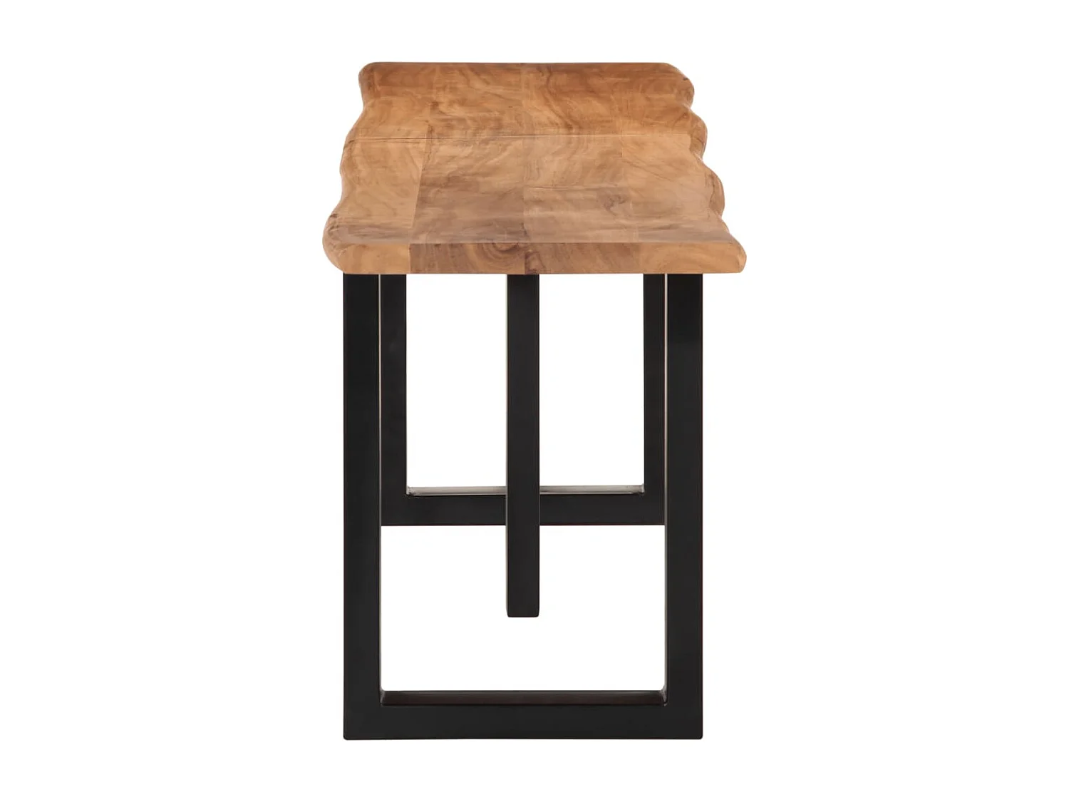 Banc 160 cm bois d'acacia massif et acier