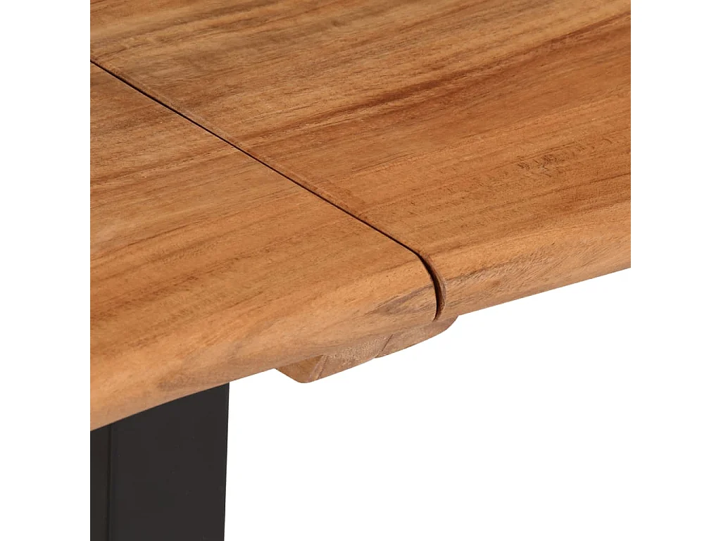 Banc 160 cm bois d'acacia massif et acier