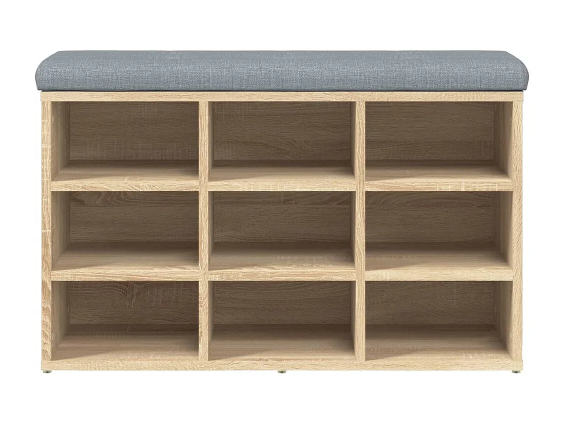 Sonoma eiken schoenenbank 82x32x50 cm samengesteld hout