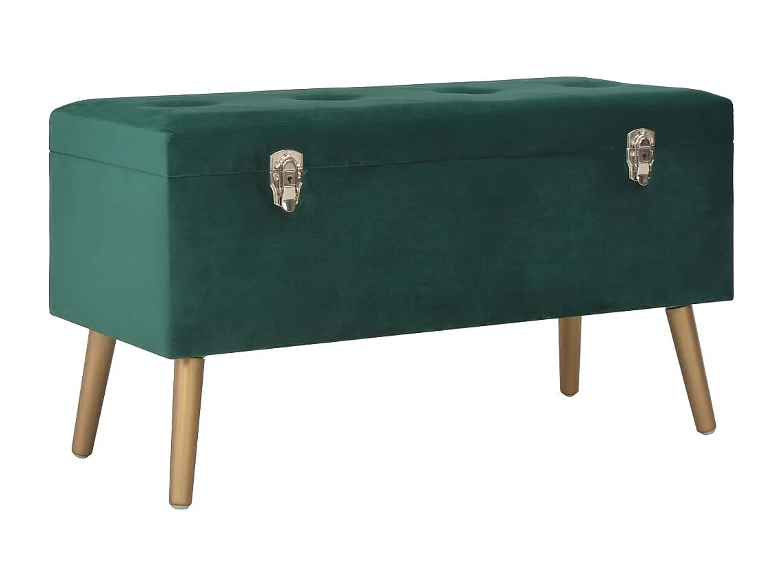 Aufbewahrungshocker 3er-Set Samtgrün