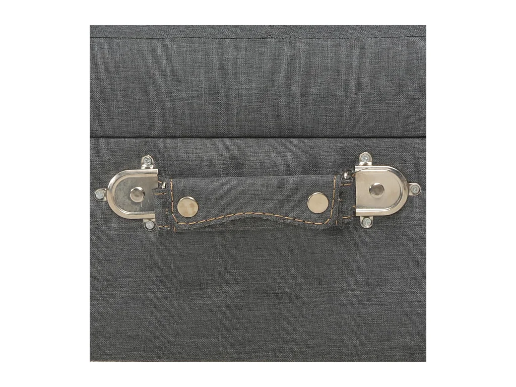 Conjunto de 3 bancos de armazenamento em tecido cinza escuro