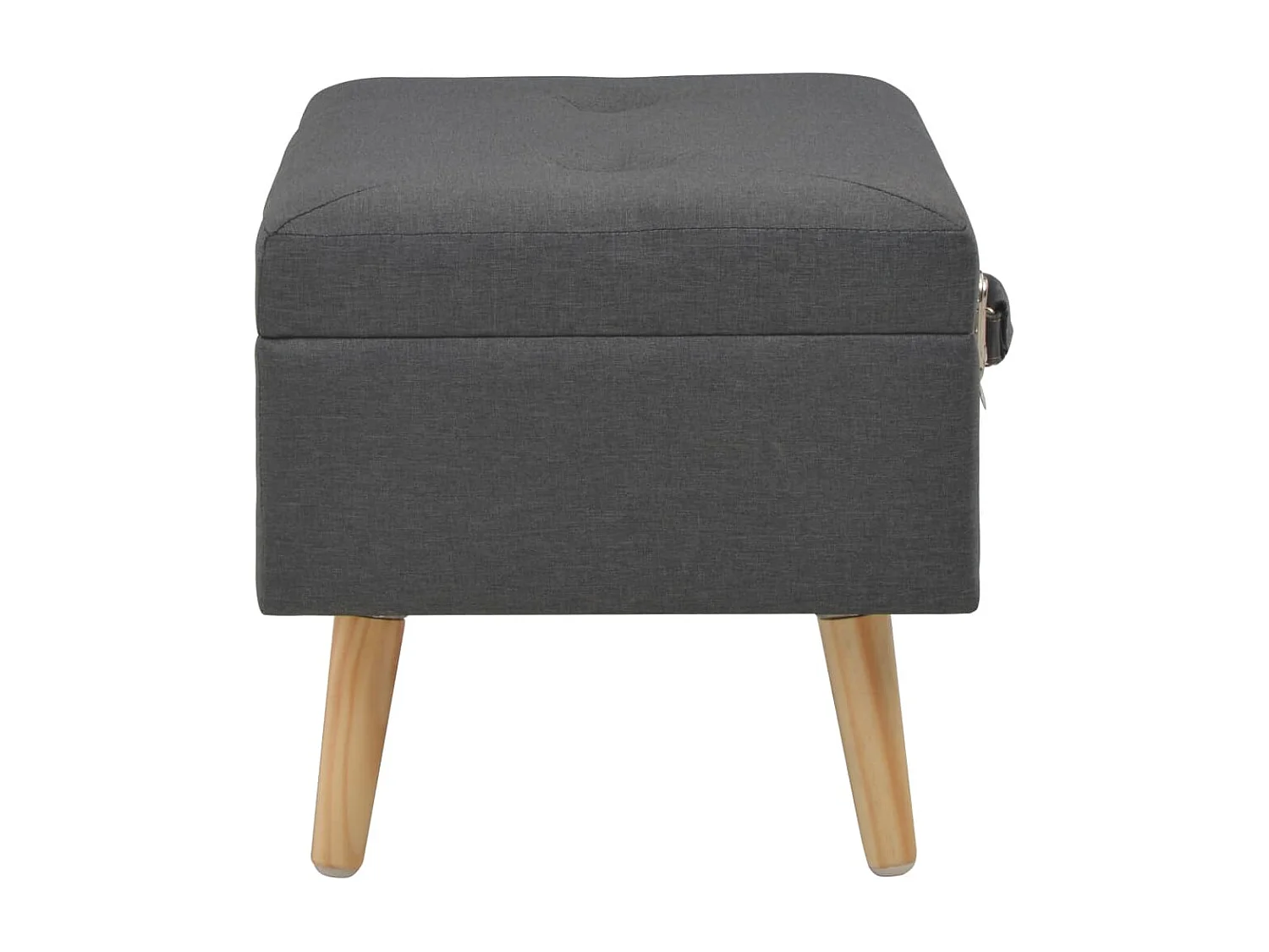 Tabourets de rangement lot de 3 Gris foncé Tissu