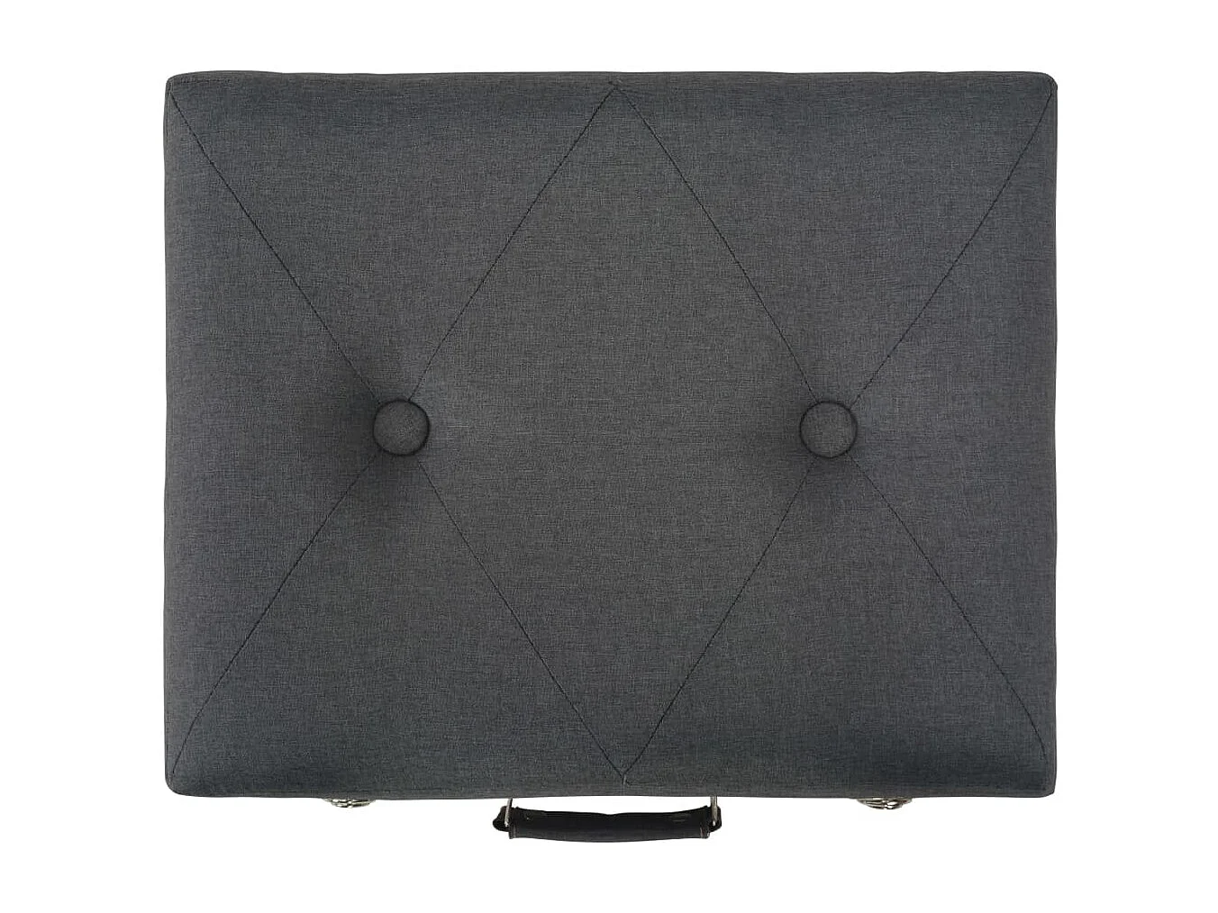 Tabourets de rangement lot de 3 Gris foncé Tissu