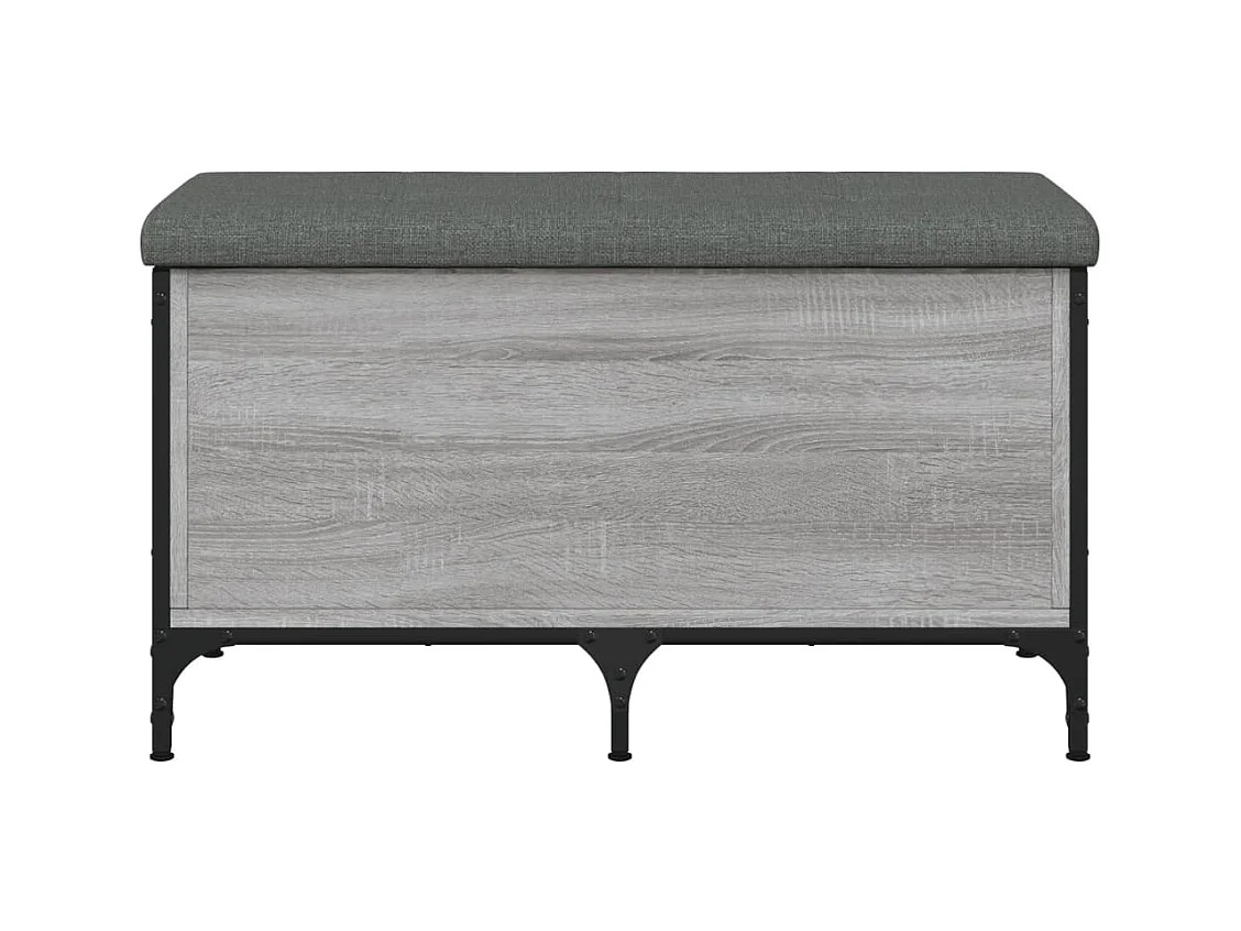 Banc de rangement sonoma gris 82x42x45 cm Bois d'ingénierie