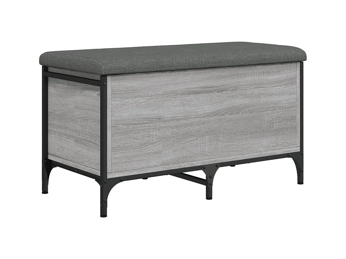 Banc de rangement sonoma gris 82x42x45 cm Bois d'ingénierie