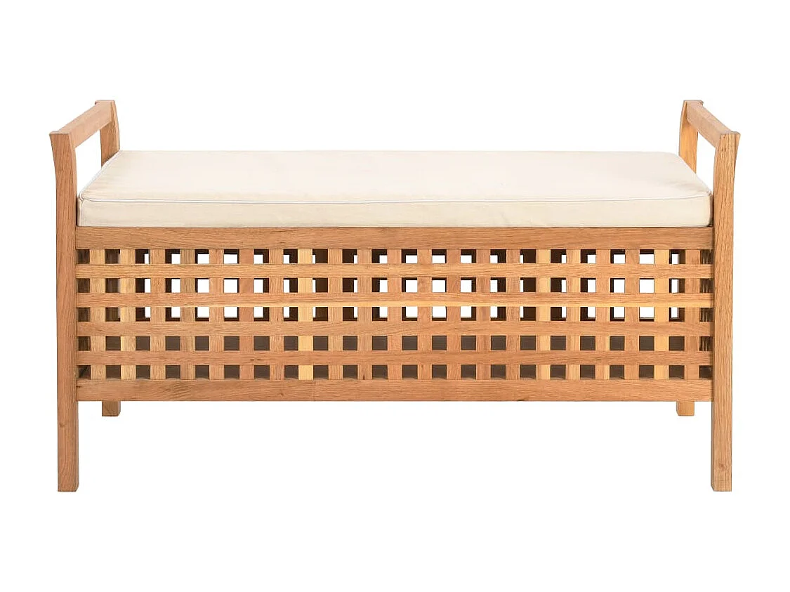 Banc de rangement 93x49x49 cm Bois de noyer massif