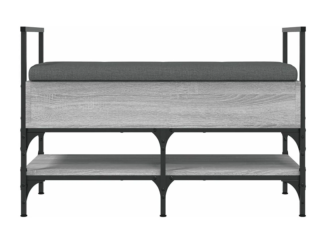Panca per scarpe Sonoma grigia 85,5x42x57,5 cm in derivati del legno