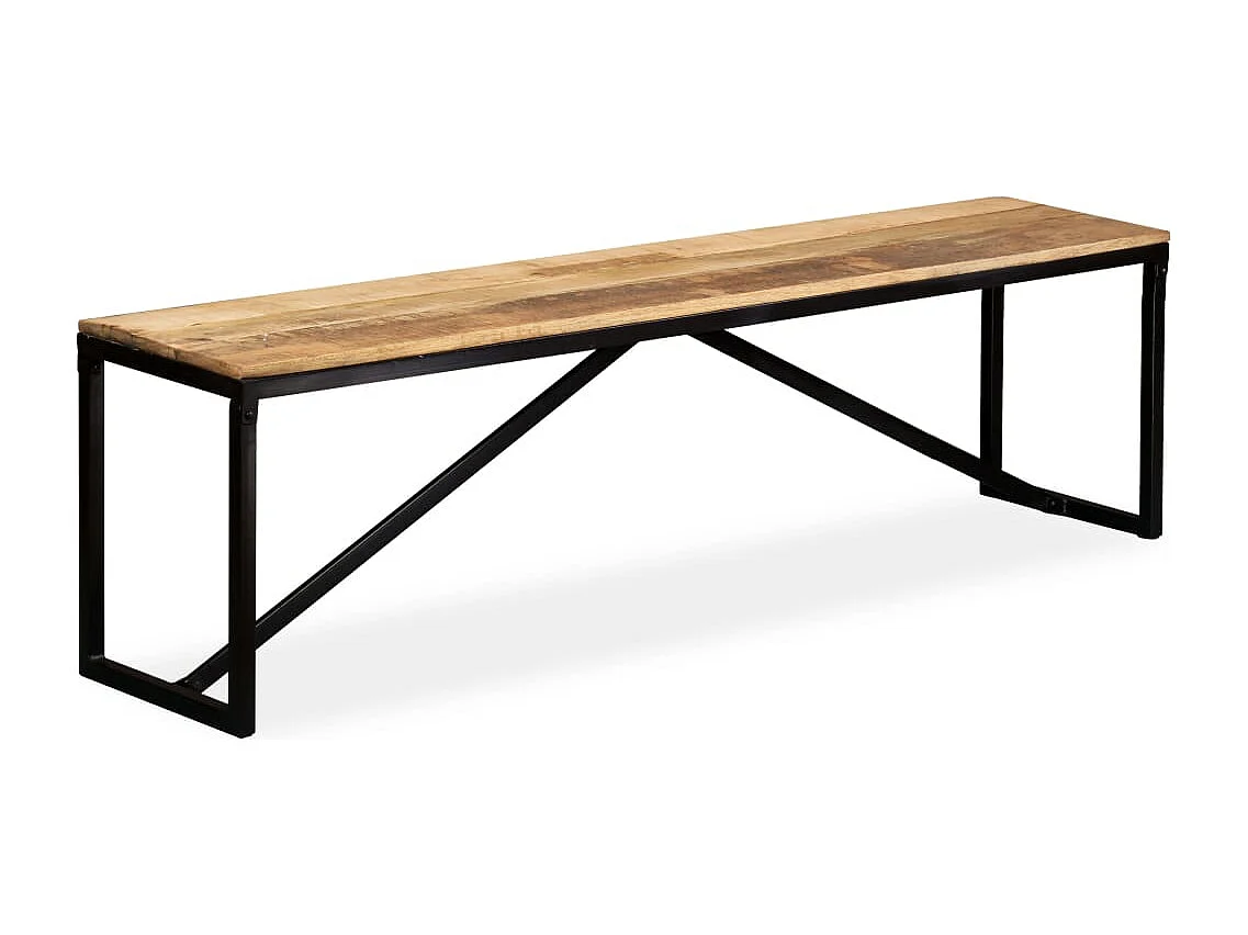 Banc Bois de manguier massif 160x35x45 cm