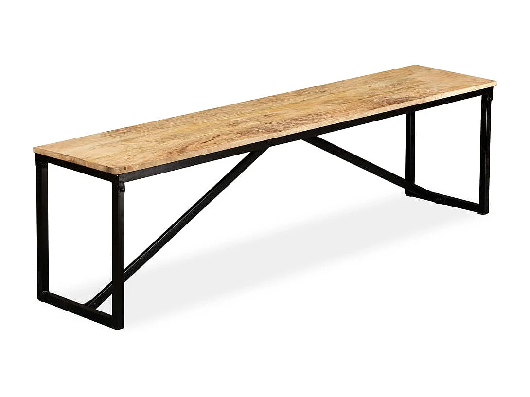 Banc Bois de manguier massif 160x35x45 cm