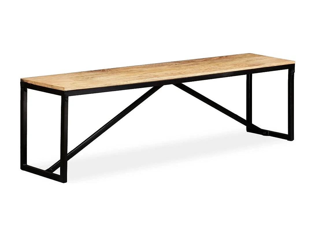 Banc Bois de manguier massif 160x35x45 cm